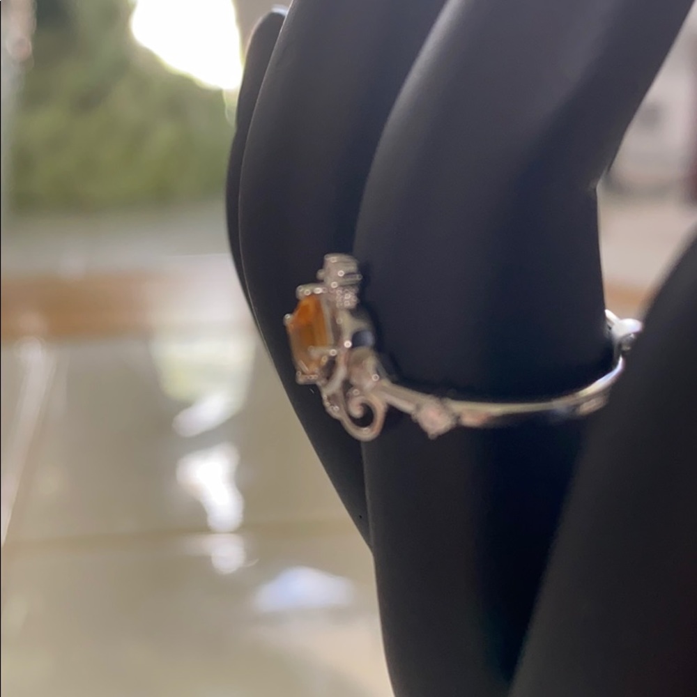 .925 Sterling silver Natural Citrine ring - Picture 2 of 5